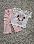 Bawełniany komplet dziewczęcy T-shirt spodnie minnie mouse