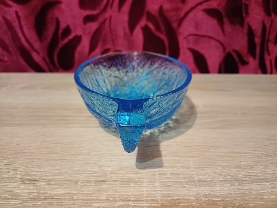 Szklany liść patera