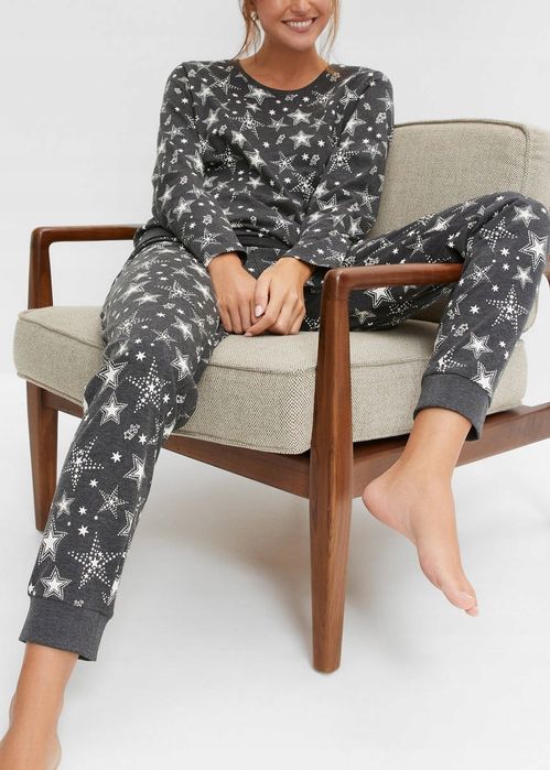 B.P.C piżama damska szara z nadrukiem ^52/54