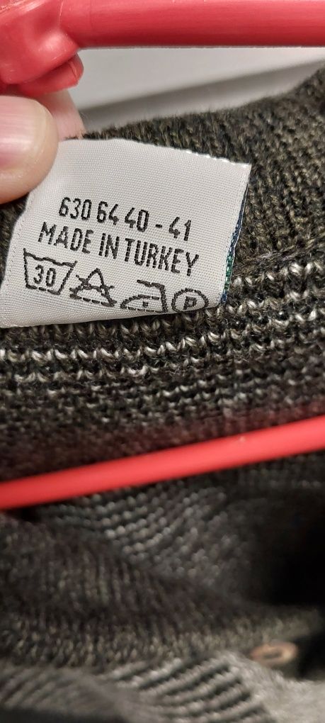 Sweter gruby męski L akryl cetin na zime