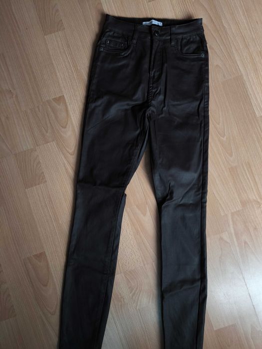 Spodnie Reserved 34 damskie woskowane brąz
