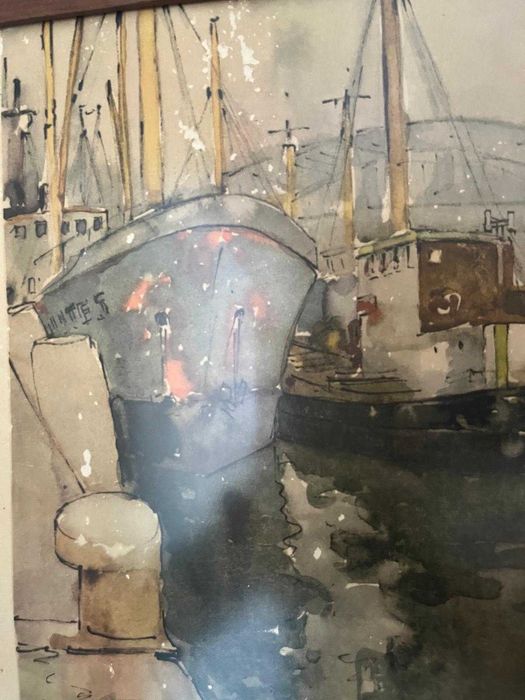 Aguarela e tinta da china