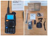 UV 5r PLUS Rádio Walkie Talkie Aviação PMR caça pesca programado *NOVO