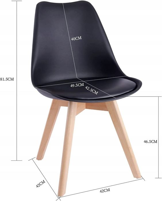 Stół Milano 80x80 kwadrat white+4xkrzesło Montivaro Czarne