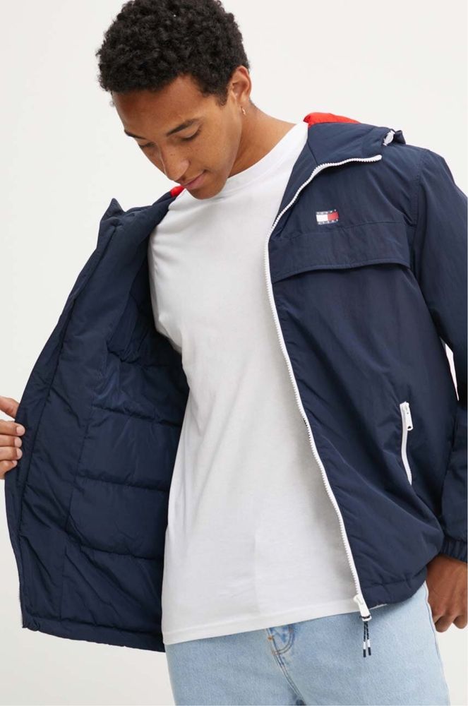 Куртка Tommy Jeans мужская, размер L, утепленная, на осень, оригинал