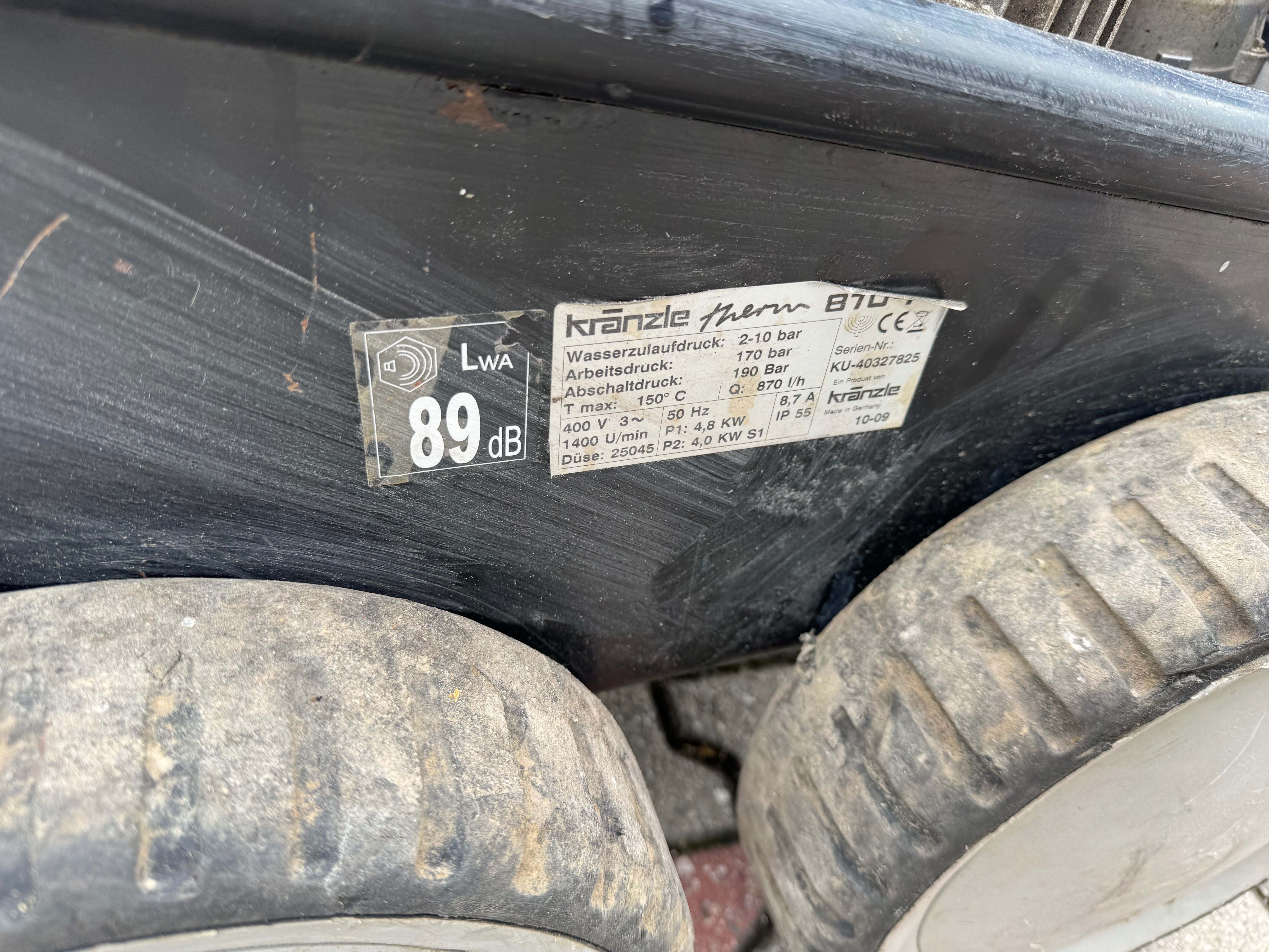 Myjka Kranzle therm 870.1 190bar 870l/h uszkodzona