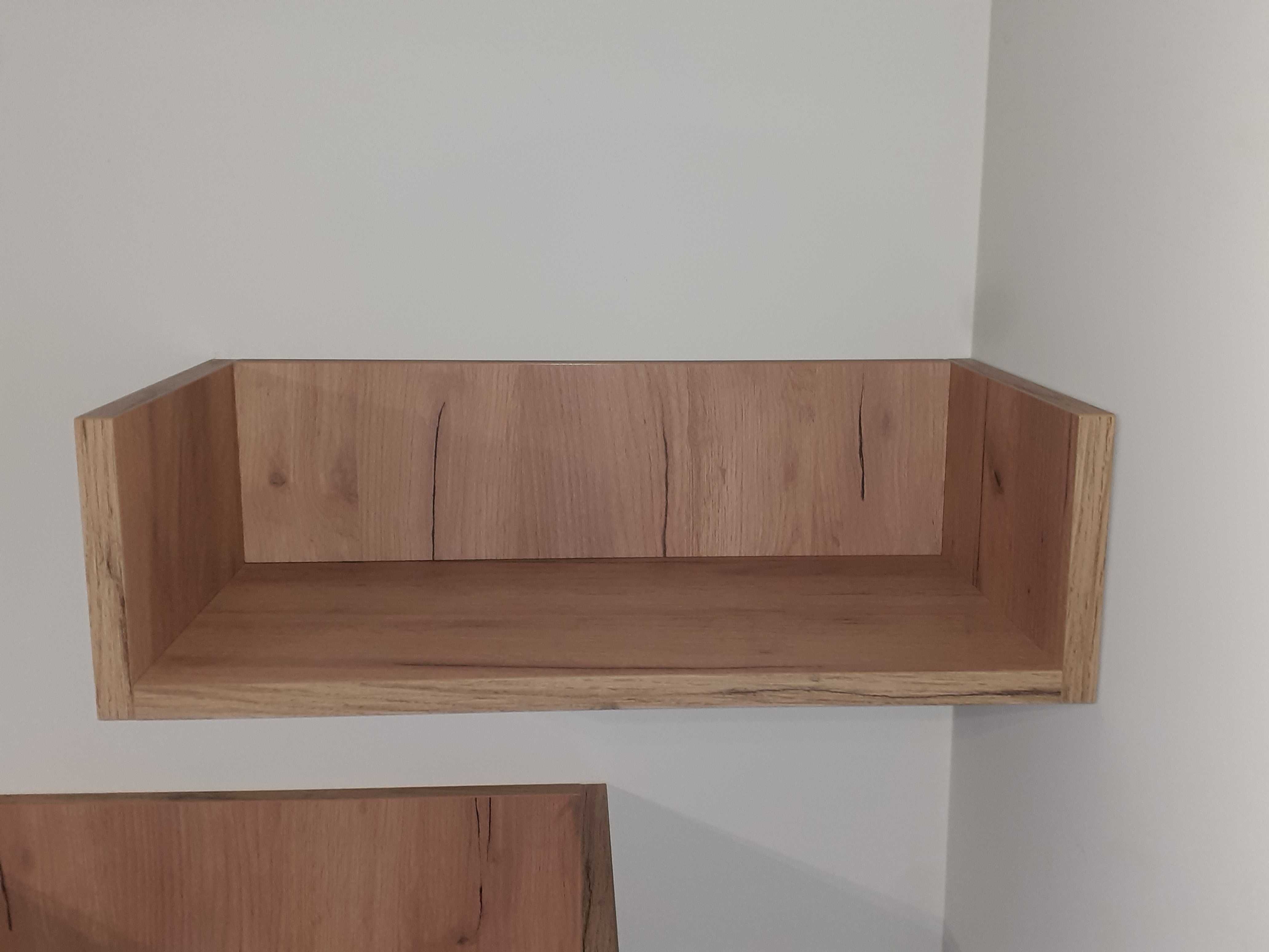 Półki ścienne 50cm na ścianę półki na książki Dąb Craft Złoty