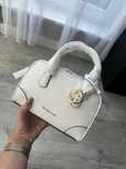 Mała nowa torebka Michael Kors Thompson XS Satchel xbody leather biała