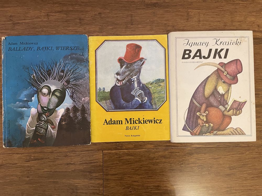 I. Krasicki Bajki, A. Mickiewicz Bajki i Ballady, bajki, wiersze