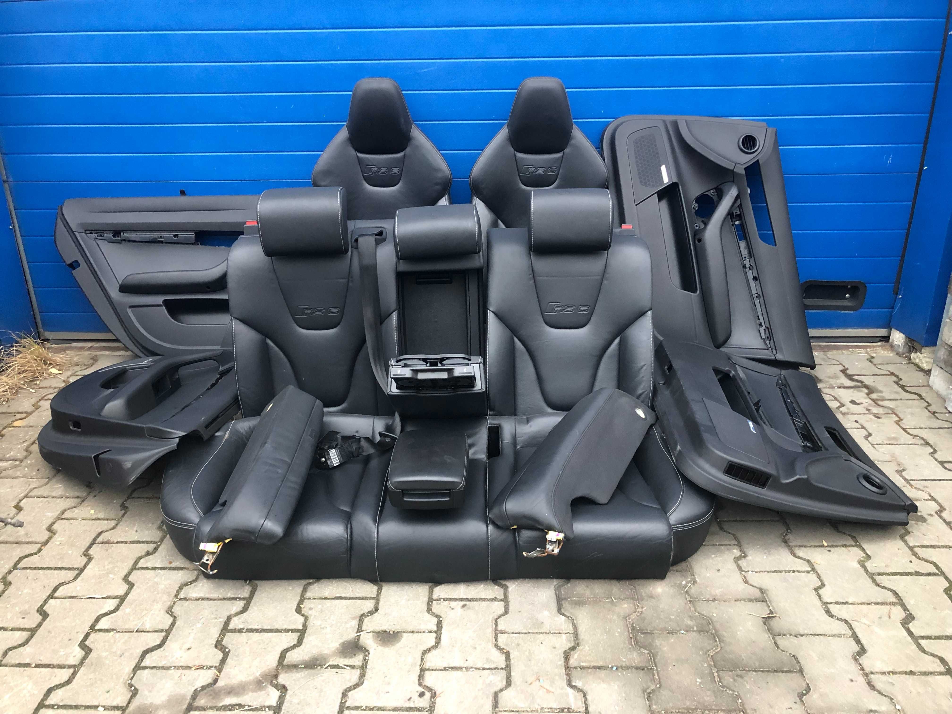 Fotele Wnetrze Skora RECARO AUDI A6 S6 RS6 C6 PAMIEC