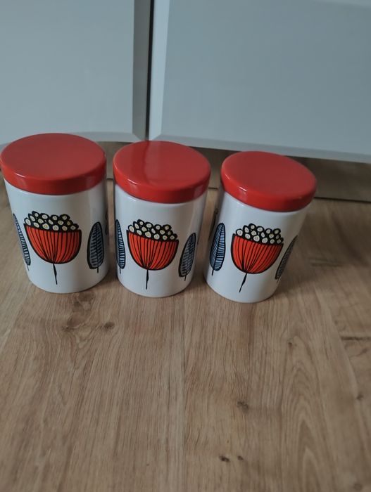 3 pojemniki ceramiczne