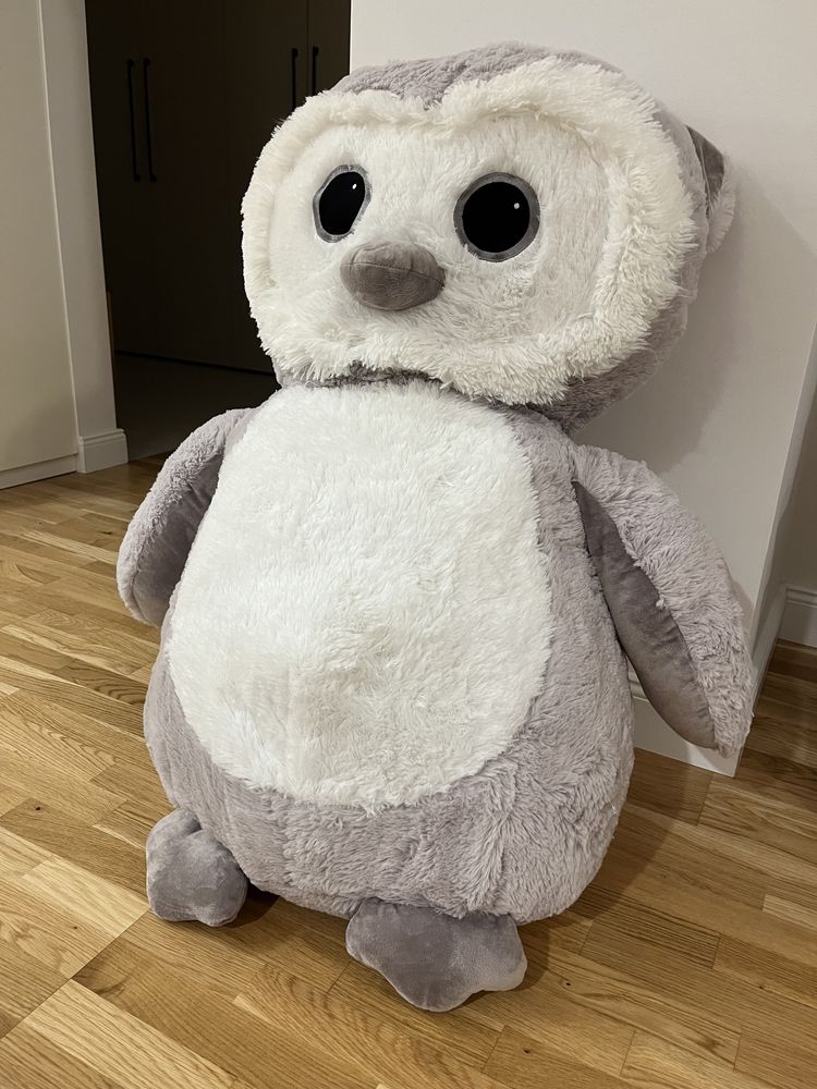 Maslotka przytulanka pluszak gigant sowa Smyk Smiki nowa 90 cm