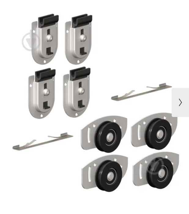 Комплект роликів для 4дверей шафи-купе Valcomp ARES 2 РОЗСУВНІ СИСТЕМИ