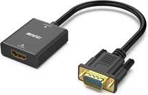 Adapter HDMI–VGA,z gniazdem HDMI i wtykiem VGA,z gniazdem audio 3,5 mm
