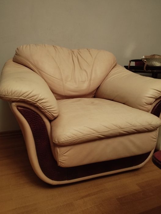 Крісло диван шкіра (кожа)