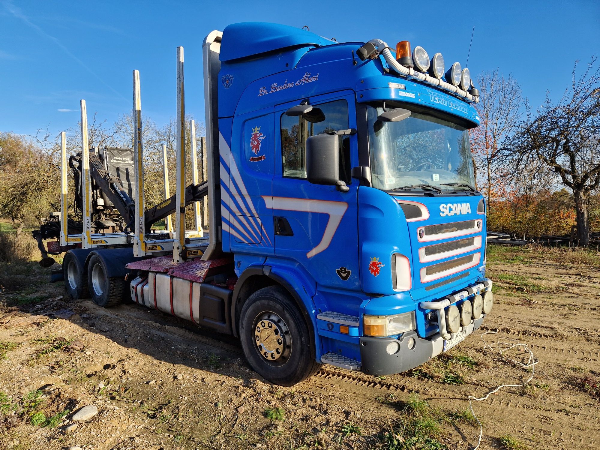 Scania Vabis v580 do drewna lasu