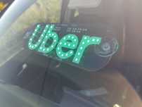Placa led para carro "UBER*
