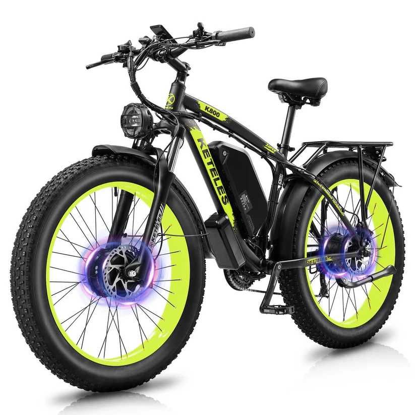 Bicicleta elétrica de montanha KETELES K800 26" 2000W Motor Duplo