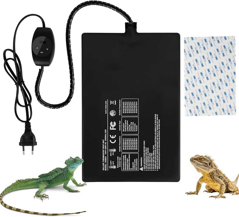 Mata grzewcza dla gadów 23 W z termostatem