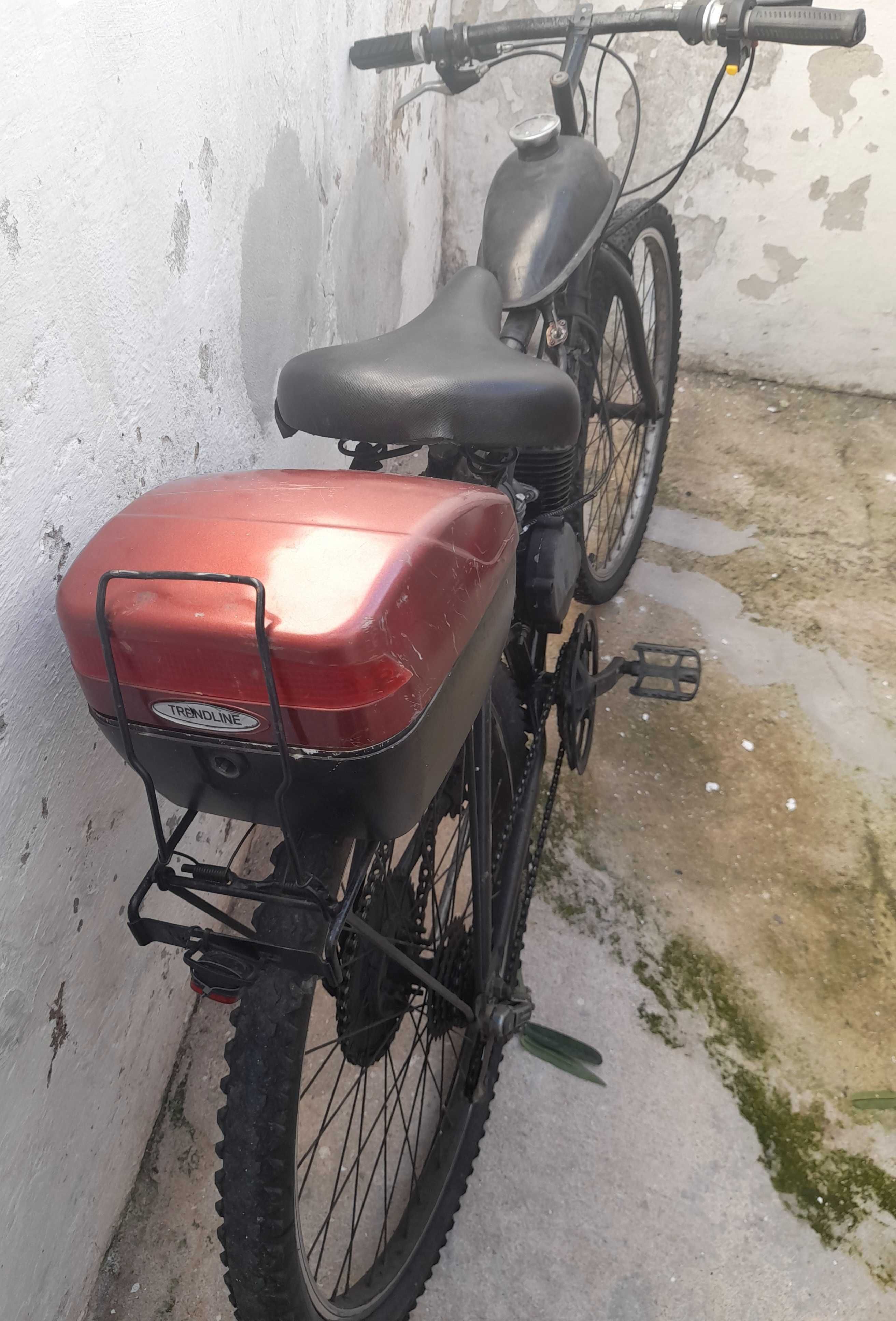 Bicicleta BTT com motor a gasolina
