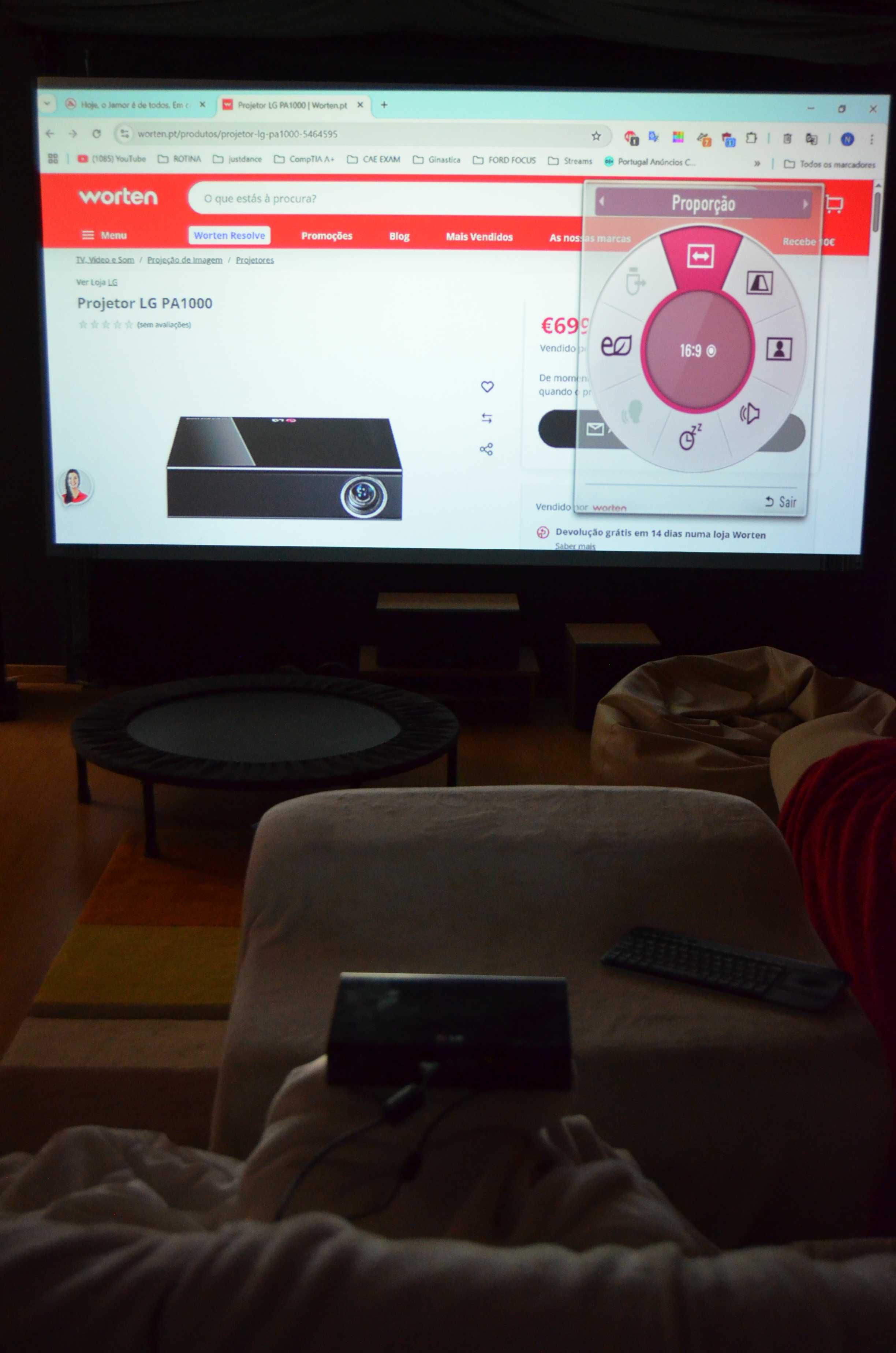 Projetor LG PA1000