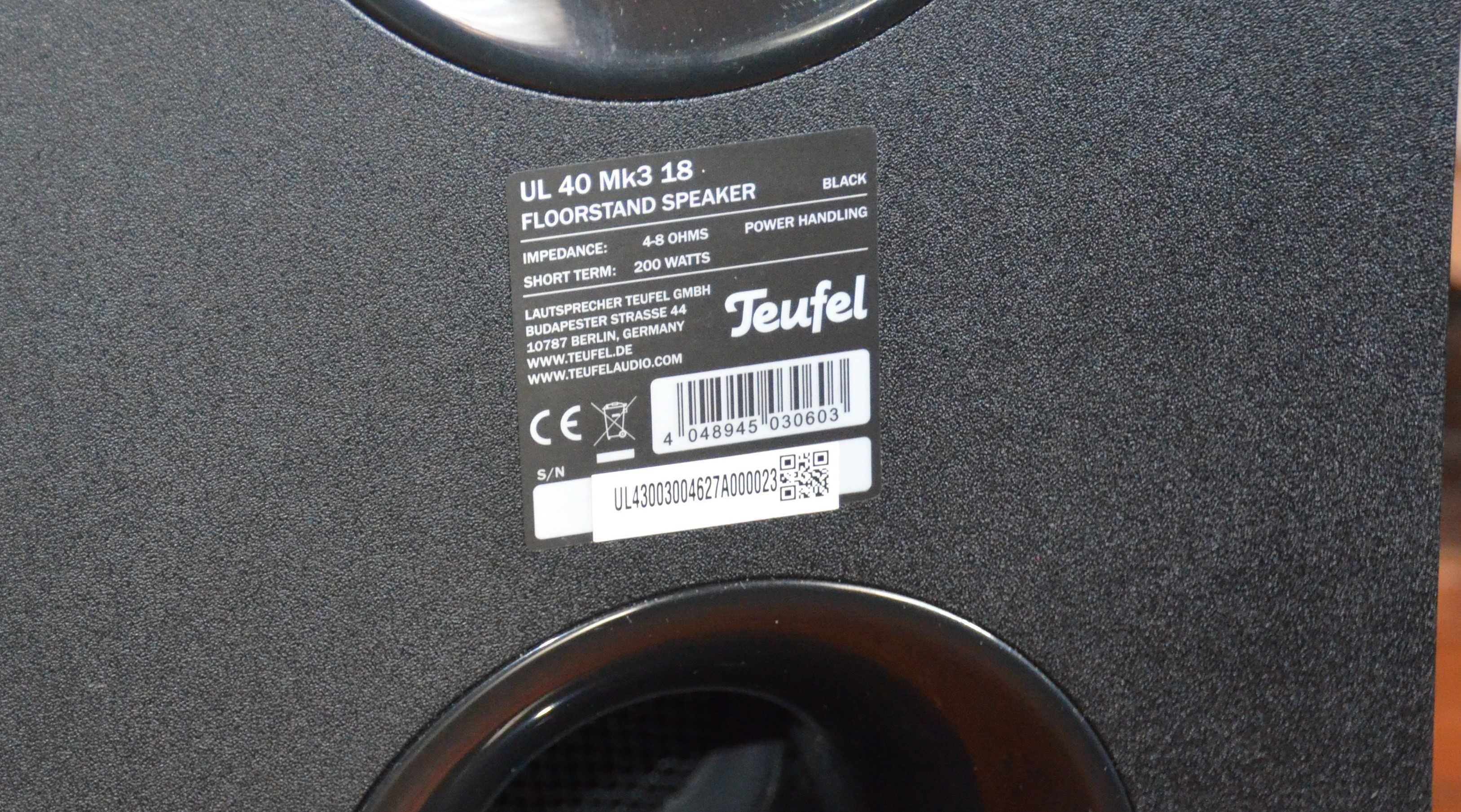 Teufel Ultima UL 40 MK3 18 duże Kolumny Trójdrożne podłogowe 200w