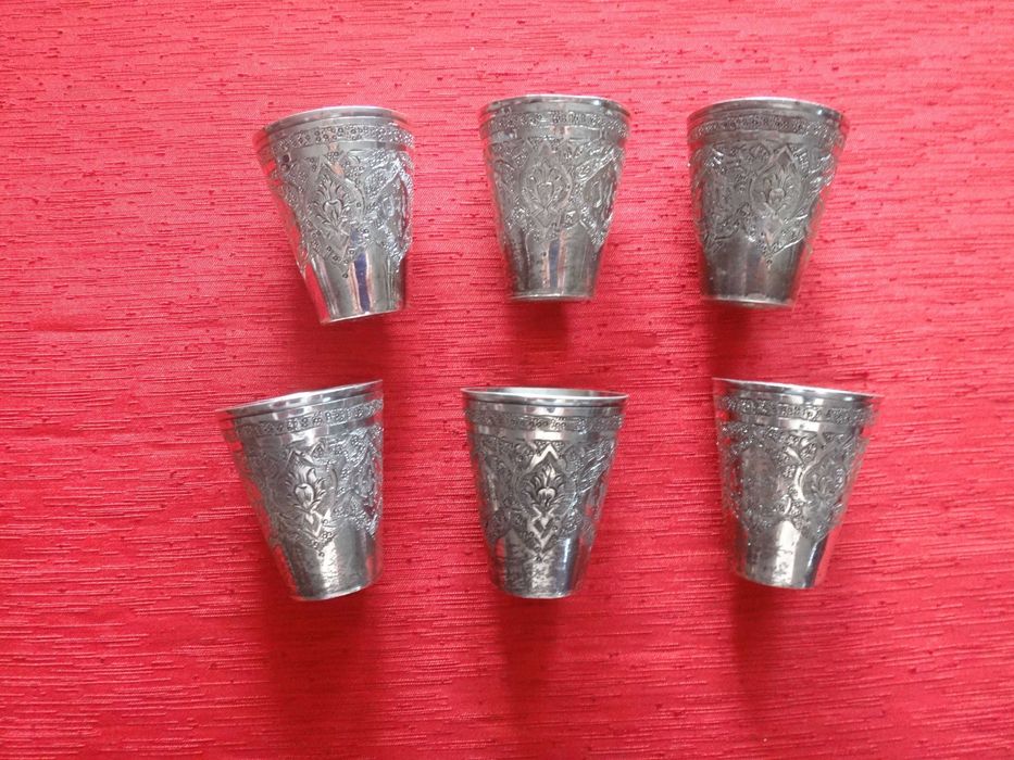 Srebrne kieliszki 6 szt.