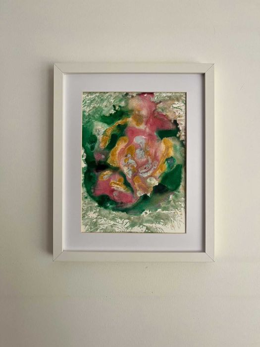 Pintura abstrata em acrílico