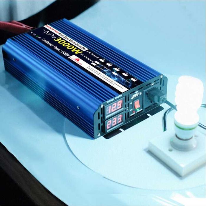 Інвертор EGSKATEE 12-230v 1500/3000W Чиста синусоїда