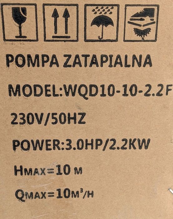 Фекальний насос 2.2 кВт Pompa Zatapialna