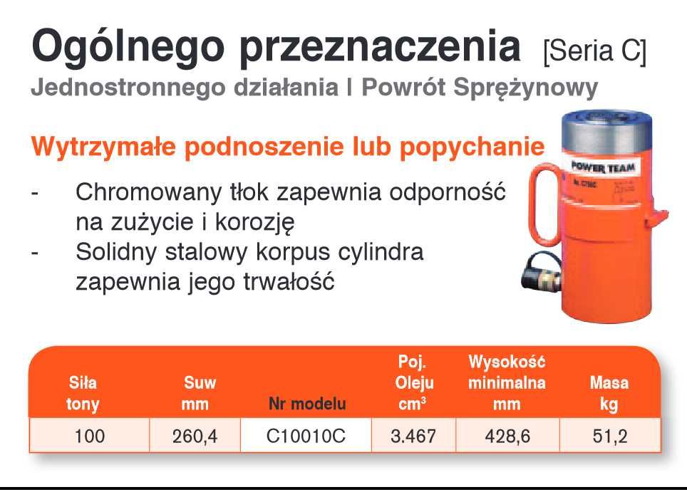 Ściągacz hydrauliczny 100t Cylinder, pompa 700 bar Prasa hydrauliczna