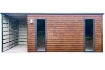 Schowek Domek Ogrodowy 4,5X2,5M + Wiata 1,5M Drzwi 2X Okno Dach Id802
