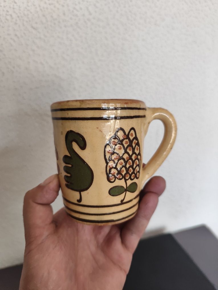 Kubek ceramika łysa góra vintage retro prl