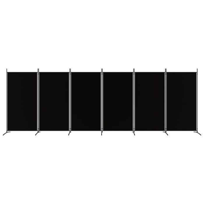 Vidaxl Parawan 6-Panelowy, Czarny, 520X180 Cm, Tkanina