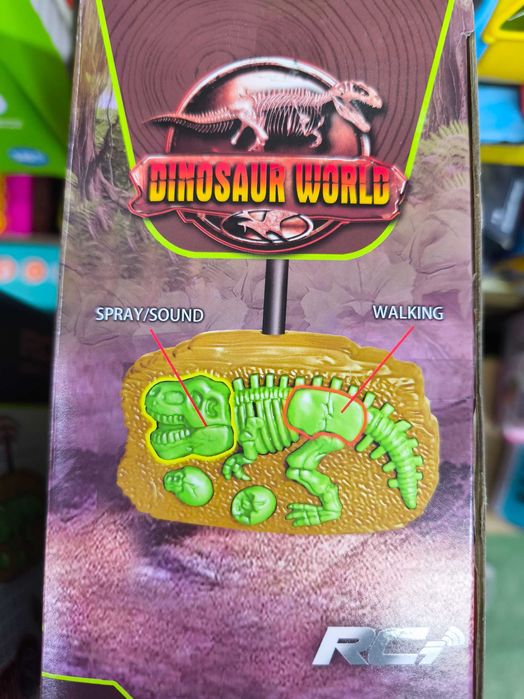 Дитяча іграшка динозавр на пульті радіокерування Lang Yarns пускає дим