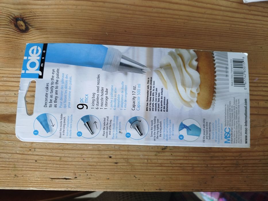 Zestaw do dekoracji ciast Joie MSC nowy 9 elementów rękaw cukierniczy