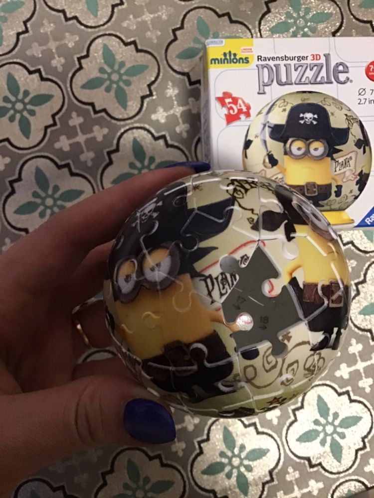 Пазли шар 3D минйон миньон minions 54 2шт ravensburger Англія