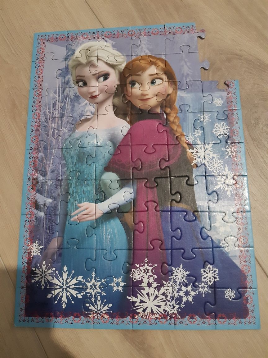 Puzzle Elza i Anna, Frozen, Kraina Lodu 7 zestawów