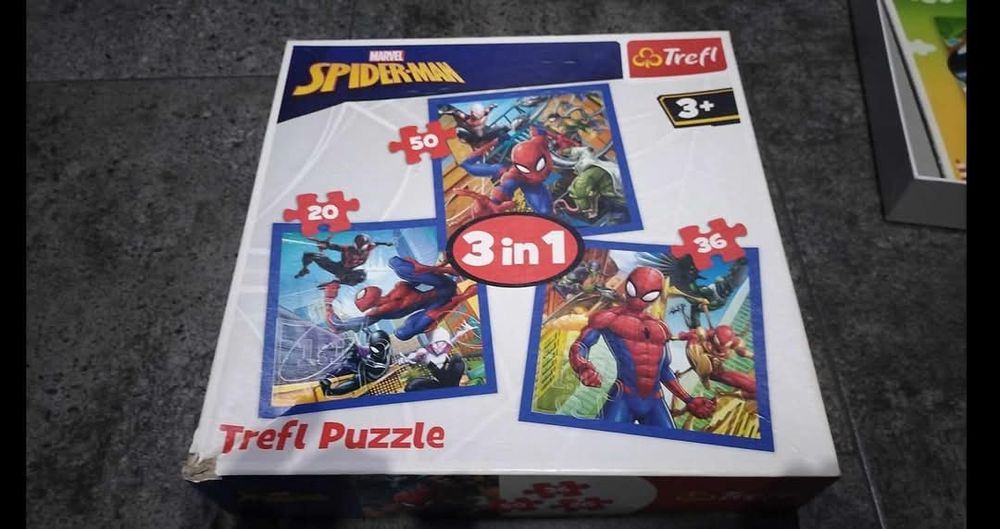 4układanki Puzzle dla chłopca 3+ Zestaw puzzli