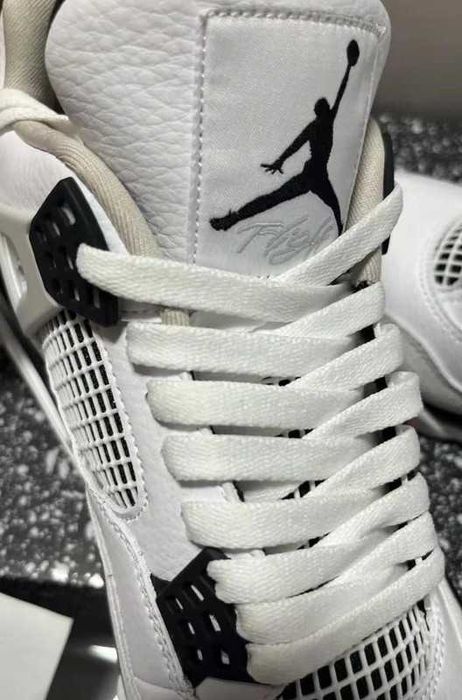 "Buty Mokasyny" Jordan_4_Retro_Military_Black rozmiar.41