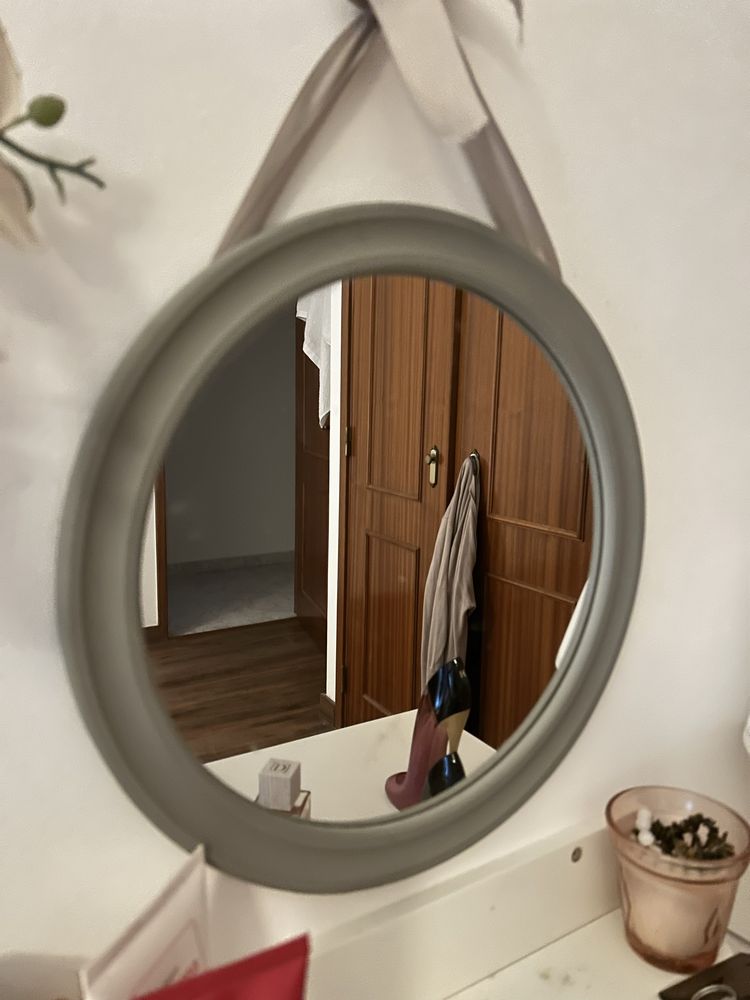 Espelho redondo cinzento - Homa