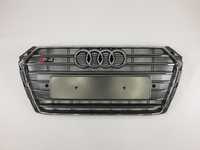 Решетка радиатора Audi A4 2015-2019 Серая с хромом в стиле S-Line