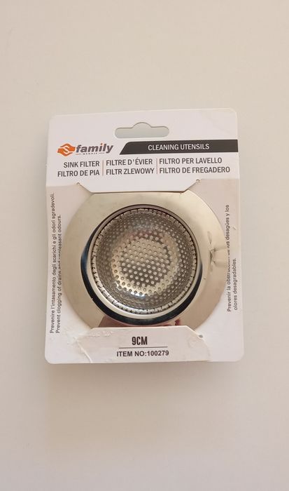 Nowe sitko  zlew  umywalka wanna ze stali nierdzewnej śred  9cm Family