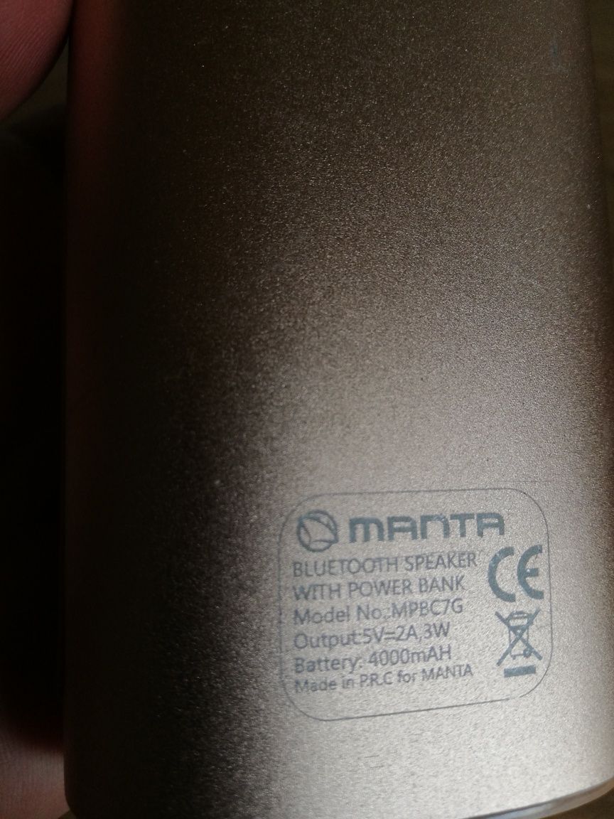 głośnik z bluetooth PowerBank Manta