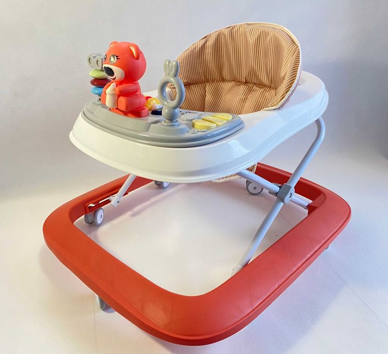 Chodzik dla dziecka MIŚ , miękkie oparcie, zabawki