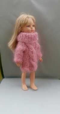 różowy moherowy sweterek dla lali paola reina