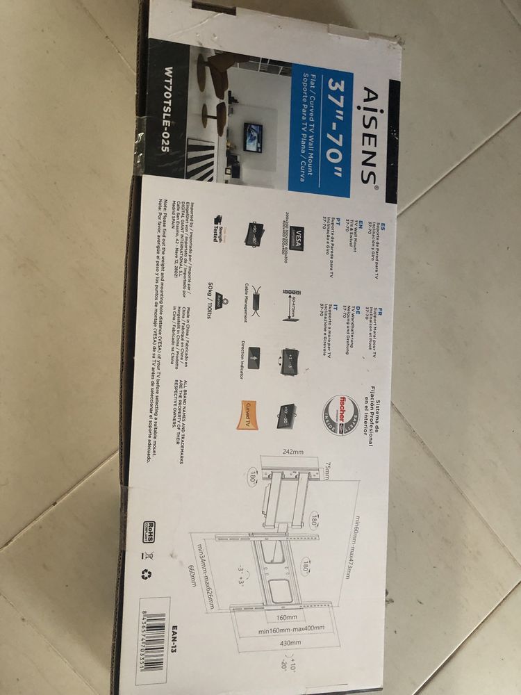 Suporte de TV com braço articulado