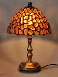 lampa bursztyn mosiądz