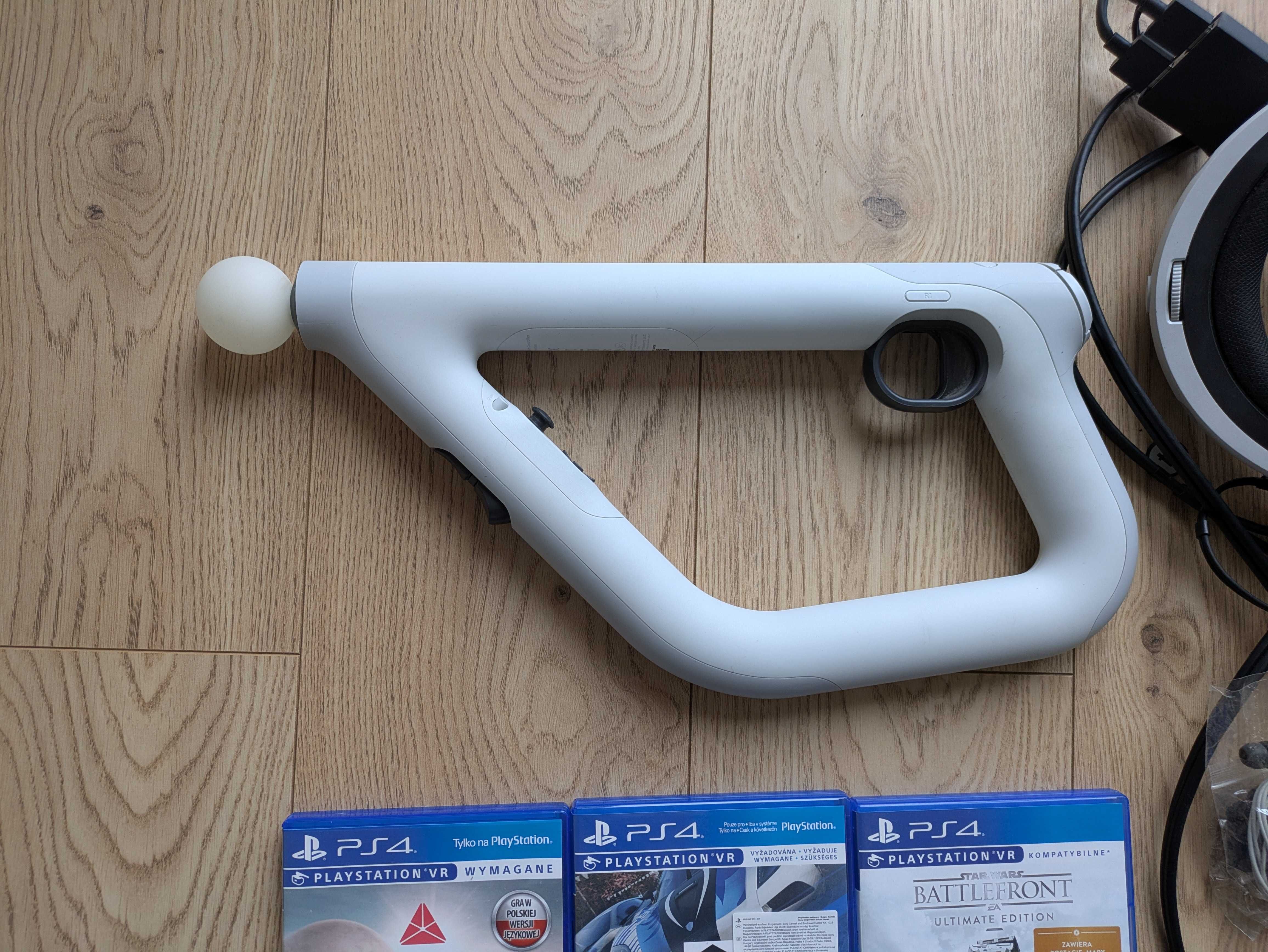 Konsola PS4 Pro + 2 pady +2 move + VR zestaw + Aim Controller + 6 Gier