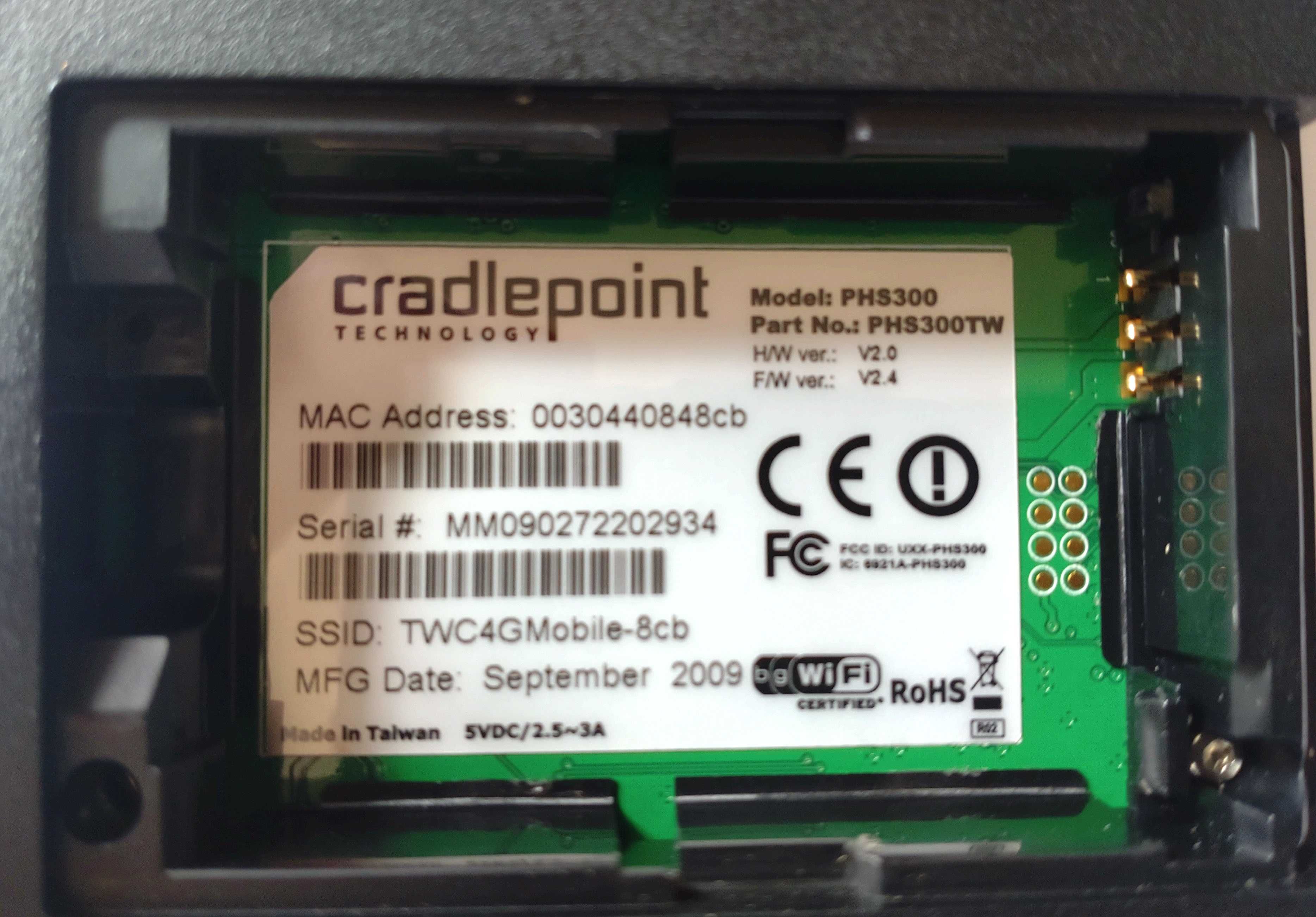 Мобільний WiFi роутер CRADLEPOINT PHS300 4G Mobile